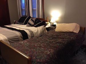 The hospital bed, and our queen bed. We eventually put a twin bed to allow for more room for visitors.