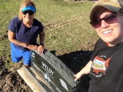 Running with Lisa cemetary